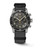 Longines Spirit [L3.821.1.53.2] watch, black dial with chronograph subdials, stainless steel case, and black NATO strap.