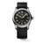 Longines Spirit [L3.811.1.53.2], men's automatic chronometer watch with black dial, beige numerals and luminous hands, stainless steel case, and black fabric strap.