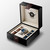 Longines Spirit [L3.810.4.93.9] men's luxury watch, in a black presentation box with brown and blue straps included.