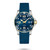 Longines HydroConquest, wristwatch with a blue dial, gold accents, and a blue fabric strap.