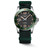 LONGINES HYDROCONQUEST [L3.781.4.05.2], men's professional diver's watch with black dial, luminous hands and markers, green unidirectional rotating bezel, date display, automatic movement, water-resistant up to 300 meters, and a green and black fabric strap.