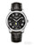 LONGINES THE LONGINES MASTER COLLECTION [L2.909.4.51.7], luxury men's wristwatch with black dial, silver Roman numeral hour markers, moon phase display, and black leather strap.