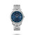 Longines The Longines Master Collection [L2.793.4.92.6], elegant men's silver stainless steel wristwatch with blue dial, date display, and automatic movement.