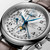 LONGINES THE LONGINES MASTER COLLECTION [L2.773.4.78.3], luxury men's automatic wristwatch with silver textured dial, multiple sub-dials, moon phase display, and brown leather strap.