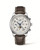 LONGINES THE LONGINES MASTER COLLECTION [L2.773.4.78.3], luxury men's automatic wristwatch with chronograph and moon phase, brown leather strap, stainless steel case, and white dial with multiple subdials.