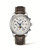 LONGINES THE LONGINES MASTER COLLECTION [L2.773.4.78.3], luxury men's automatic wristwatch with chronograph and moon phase, brown leather strap, stainless steel case, and white dial with multiple subdials.