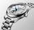 LONGINES THE LONGINES MASTER COLLECTION [L2.409.4.78.6], luxury men's wristwatch with silver stainless steel bracelet, textured silver dial, blue hands, moon phase and date subdial.