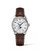 Longines The Longines Master Collection [L2.409.4.78.3], luxury men's wristwatch with silver dial, moon phase complication, brown leather strap, and stainless steel case.
