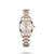 Longines Conquest Classic [L2.286.3.72.7], a luxury wristwatch with a two-tone silver and rose gold bracelet, round silver dial, rose gold indices and hands, date display at 3 o'clock, and Swiss craftsmanship.
