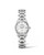 Longines The Longines Master Collection [L2.128.4.87.6], stainless steel wristwatch with white pearl dial, diamond markers, date display at 3 o'clock, and automatic movement.