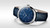 OMEGA De VilleTrésor co-axial Master Chronometer 40 mm, luxury wristwatch with a blue textured dial, stainless steel case, and navy blue leather strap.