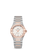 OMEGA Constellation co-axial Master Chronometer 29 mm watch, luxury women's wristwatch with silver and rose gold finishes, diamond-set bezel and dial, and date display at 6 o'clock.