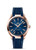 OMEGA Seamaster Aqua Terra 150M co-axial Master Chronometer 41 mm watch, luxurious rose gold case with a deep blue textured dial and matching blue strap.
