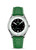 OMEGA Seamaster Olympic Official Timekeeper co-axial Master Chronometer 39.5 mm with green leather strap, black and white dial, and stainless steel case.