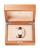 OMEGA Constellation Globemaster co-axial Master Chronometer 39 mm, luxury watch with a gold case, white dial, and leather strap, displayed inside a wooden presentation box.
