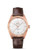 OMEGA Constellation Globemaster co-axial Master Chronometer 39 mm, a luxury wristwatch with a rose gold case, white dial, and brown leather strap.