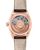 OMEGA Constellation Globemaster co-axial Master Chronometer 39 mm watch, back view showing the intricate mechanical movement and rose gold case.