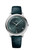 Omega De VillePrestige co-axial Master Chronometer 40 mm watch, green dial with Roman numerals and date display, black leather strap.
