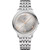 Omega De VillePrestige Co-Axial Master Chronometer 40mm wristwatch, silver dial with rose gold hands and Roman numeral hour markers, stainless steel bracelet, date display at 6 o'clock.