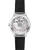 OMEGA De Ville Prestige Co-Axial Master Chronometer 34 mm, back view of the watch showing the intricate mechanical movement through the transparent case back with visible gears and engravings.