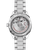 OMEGA Seamaster Aqua Terra Shades co-axial Master Chronometer 34 mm, view of the silver stainless steel watch back showcasing the automatic movement and transparent case back.