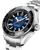 OMEGA Seamaster Planet Ocean 6000M co-axial Master Chronometer 45.5 mm, luxury men's diving watch with a blue dial, stainless steel bracelet, and a unidirectional rotating bezel designed for professional deep-sea diving.