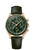 OMEGA Speedmaster Moonwatch Professional co-axial Master Chronometer Chronograph 42 mm, green dial with gold case and black leather strap.