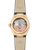 Omega Constellation Co-Axial Master Chronometer 29mm watch, showing the transparent case back revealing the intricate mechanical movement with gold and silver tones and detailed engravings.
