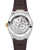 OMEGA Constellation co-axial Master Chronometer 41 mm, view of the watch's transparent case back revealing the intricate mechanical movement with purple jewel bearings and engraved details.