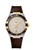 OMEGA Constellation co-axial Master Chronometer 41 mm, luxury men's wristwatch with a silver textured dial, gold accents, and a brown leather strap.