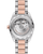 OMEGA Seamaster Aqua Terra 150M co-axial Master Chronometer Small Seconds 38 mm, detailed view of the watch's transparent case back showing the intricate movement inside.
