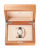 Omega De Ville Trésor Co-Axial Master Chronometer Power Reserve 40 mm, elegant wristwatch with a gold case and black leather strap, displayed inside a luxurious wooden presentation box.