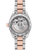 Omega Seamaster Aqua Terra 150M Co-Axial Master Chronometer 34mm, stainless steel and rose gold bracelet, transparent case back showing the intricate watch movement.