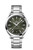 Omega Seamaster Aqua Terra 150M co-axial Master Chronometer 41 mm watch, stainless steel case and bracelet, green textured dial with silver-tone hands and hour markers, date display at 6 o'clock, detailed minute markers around the outer rim.