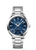 Omega Seamaster Aqua Terra 150M co-axial Master Chronometer 41 mm watch, blue textured dial with silver-tone hands and indices, stainless steel bracelet and case.