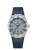 OMEGA Constellation co-axial Master Chronometer 39 mm watch, stainless steel case with blue Roman numeral bezel and blue leather strap.