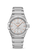 OMEGA Constellation co-axial Master Chronometer 39 mm watch, silver dial with rose gold-tone hands and hour markers, stainless steel case and bracelet, date display at 6 o'clock, elegant luxury timepiece.