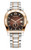 AIGNER Aigner Watch [AGW.269008], luxury wristwatch with a two-tone silver and rose gold stainless steel band and a brown textured dial featuring a date window and subdial.