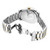 AIGNER Aigner Watch [AGW.269007], close-up view of the luxury wristwatch with stainless steel and gold-tone bracelet and a silver watch face.