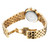 Aigner Watch, luxurious gold-tone stainless steel bracelet with a modern design and a stylish round case.