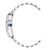 Aigner Watch [AGW.262001], stylish silver wristwatch with a blue gemstone crown and linked metal bracelet.