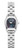 Aigner Watch, stylish silver metal bracelet watch with an elegant black and iridescent dial and minimalist design.