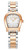 AIGNER Aigner Watch [AGW.248004], elegant women's wristwatch with a two-tone silver and rose gold bracelet and a unique teardrop shaped face with minimalistic design and gold accents.
