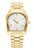 AIGNER Aigner Watch [AGW.247004], gold-tone wristwatch with white dial, Roman and index hour markers, date display at 6 o'clock, and a gold-link bracelet.