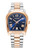 AIGNER Aigner Watch [AGW.247003], two-tone gold and silver wristwatch with a blue dial, Roman numeral hour markers, and a date display.