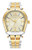 AIGNER Aigner Watch [AGW.246002], luxury men's wristwatch with a gold and silver two-tone stainless steel band and a round gold bezel engraved with 'AIGNER', featuring a gold dial with silver hour markers, luminous hands, a date display at 6 o'clock, and a Swiss-made quartz movement.