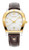 AIGNER Aigner Watch [AGW.245003], luxury men's watch with gold and silver-tone case and brown leather strap.