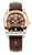 AIGNER Aigner Watch [AGW.244005], showcasing a luxurious brown dial with gold Roman numerals, a date window, and a leather strap.