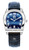 AIGNER Aigner Watch [AGW.244002], a luxury men's wristwatch featuring a silver case, a blue dial with Roman numeral markers, a date display, and a dark blue leather strap.