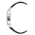 AIGNER Aigner Watch [AGW.244001], side view of the silver watch with black leather strap and sleek design.